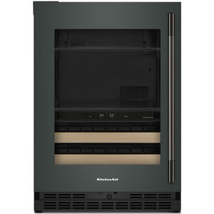 KitchenAid 24 in. Built-In/Freestanding 4.8 cu. ft. Compact Beverage Center with Adjustable Shelves & Digital Control - Juniper, Juniper, hires