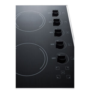 Summit 27 in. 5-Burner Electric Cooktop with Simmer Burner - Black, , hires