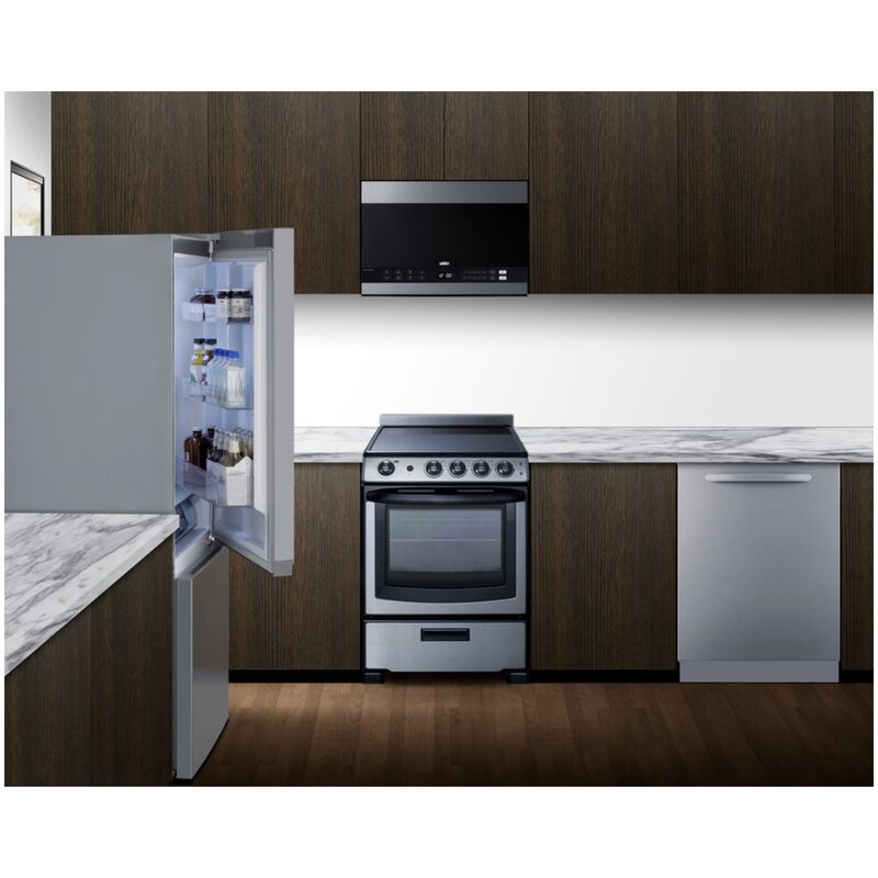 Summit 30 in. 16.1 cu. ft. Counter Depth Bottom Freezer Refrigerator - Stainless Steel, , hires