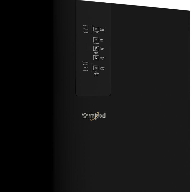Whirlpool 24 in. 12.9 cu. ft. Counter Depth Garage Ready Bottom Freezer Refrigerator - Black, Black, hires