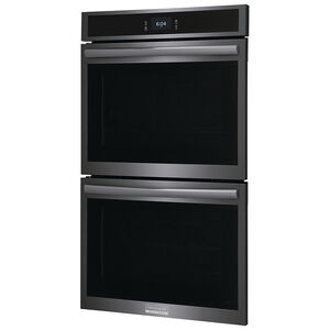 Frigidaire Gallery 30 in. 10.6 cu. ft. Top Control SteamElectric Double Wall Oven with True European Convection - Black Stainless, Black Stainless, hires