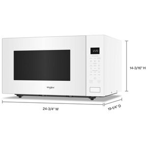 Whirlpool 25 in. 2.2 cu. ft. Countertop Microwave with 10 Power Levels & Sensor Cooking Controls - White, White, hires