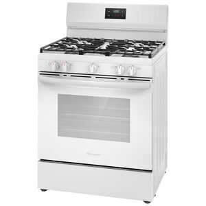 Frigidaire 30 in. 5.1 cu. ft. Gas Range with 5 Sealed Burners - White, White, hires