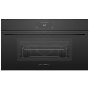 Fisher & Paykel Series 9 Minimal 30 in. 1.7 cu. ft. Smart Speed Electric Single Wall Oven with True European Convection - Black Glass, , hires