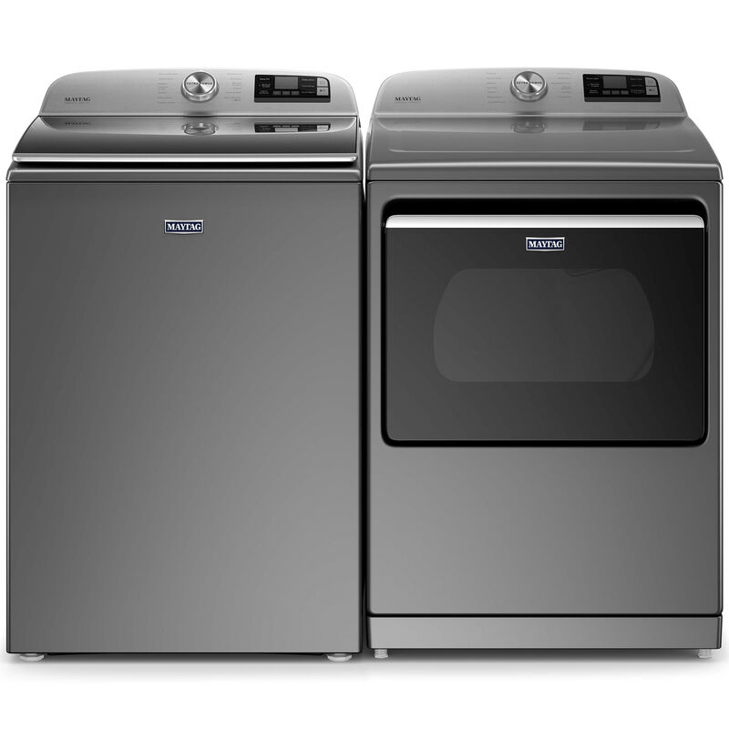 Maytag 27 in. 5.3 cu. ft. Smart Top Load Washer with Extra Power Button & Sanitize with Oxi - Metallic Slate, Metallic Slate, hires