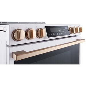 LG Studio 30 in. 6.3 cu. ft. Smart Air Fry True European Convection Slide-In Electric Range with Radiant Burners - Essence White, , hires