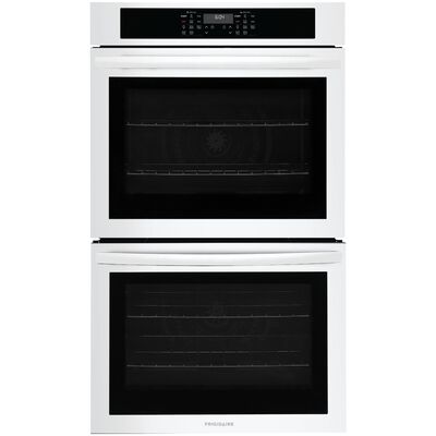 Frigidaire 30 in. 10.6 cu. ft. Top Control Electric Double Wall Oven With Standard Convection - White | FCWD3030AW