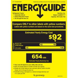 Sub-Zero Classic Series 36 in. Built-In 20.7 cu. ft. Left-Hinged Smart Bottom Freezer Refrigerator with Professional Handles & Internal Water Dispenser- Stainless Steel, , hires