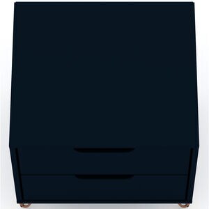 Manhattan Comfort Rockefeller Mid-Century Modern 2-Drawer Nightstand - Tatiana Midnight Blue, Midnight Blue, hires
