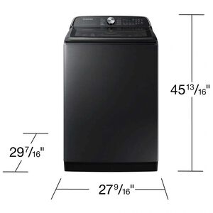 Samsung 27 in. 5.5 cu. ft. Smart Top Load Washer with Super Speed Wash - Brushed Black, Brushed Black, hires