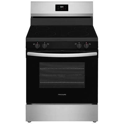 Frigidaire 30 in. 5.3 cu. ft. Electric Range with Smoothtop Burners - Stainless Steel | FCRE3050BS