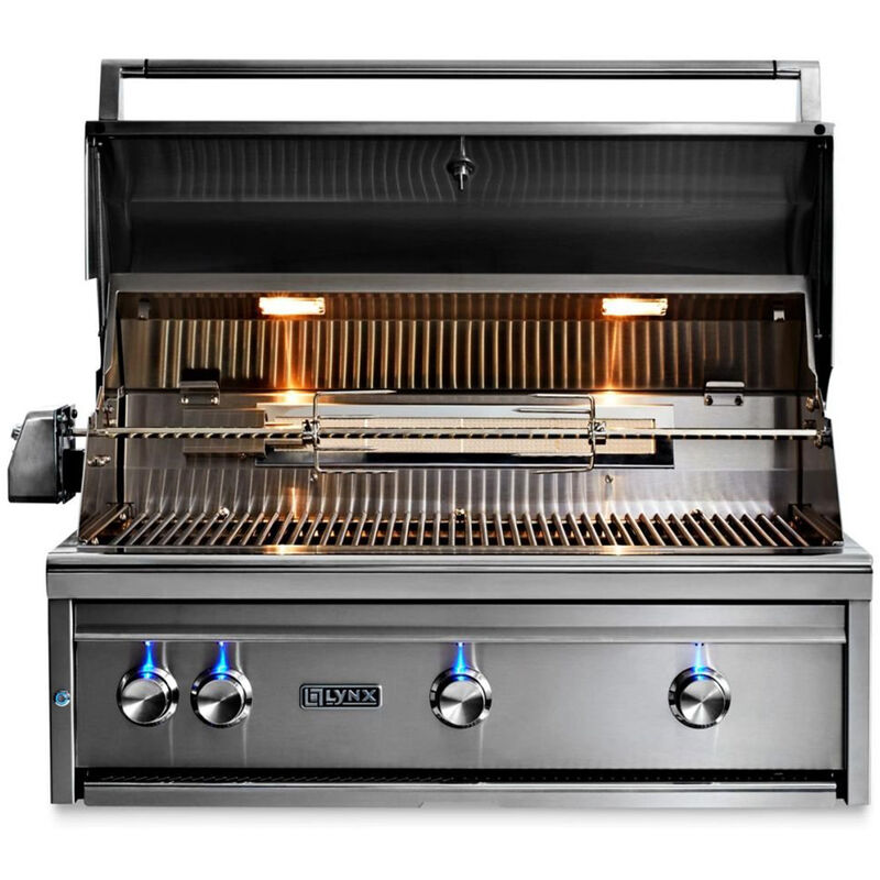Lynx Professional 36 in. 3-Burner Built-In Liquid Propane Gas Grill with Rotisserie & Smoker Box - Stainless Steel, , hires