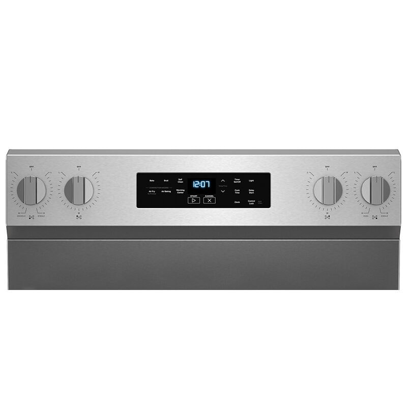 Maytag 30 in. 5.3 cu. ft. Air Fry Standard Convection Electric Range with Radiant Burners - Fingerprint Resistant Stainless, Fingerprint Resistant Stainless, hires