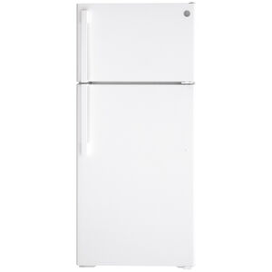 GE 28 in. 16.6 cu. ft. Top Freezer Refrigerator - White, White, hires