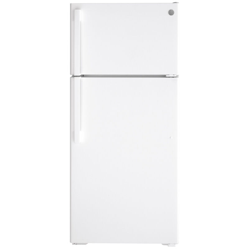 GE 28 in. 16.6 cu. ft. Top Freezer Refrigerator - White, White, hires