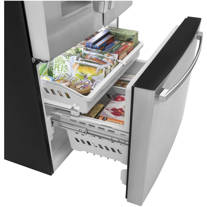 GE 36 in. 25.6 cu. ft. French Door Refrigerator with Ice & Water Dispenser - Fingerprint Resistant Stainless, Fingerprint Resistant Stainless, hires