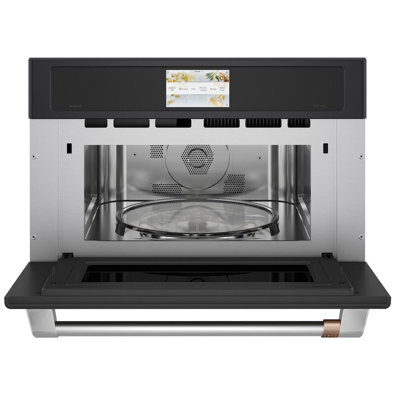 Cafe 30 in. 1.7 cu. ft. Smart Speed Electric Single Wall Oven with True European Convection - Matte Black, , hires