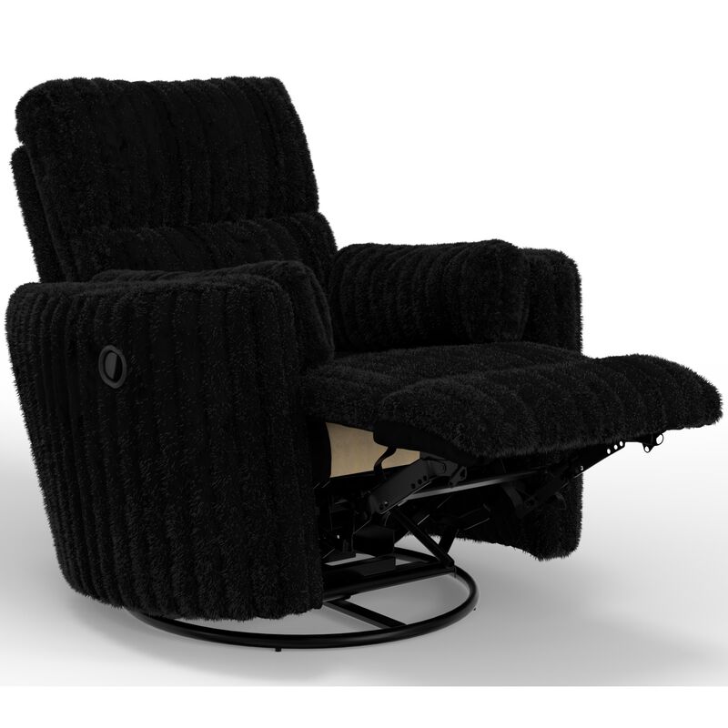 Catnapper Daydream Swivel Glider Recliner - Black, Black, hires