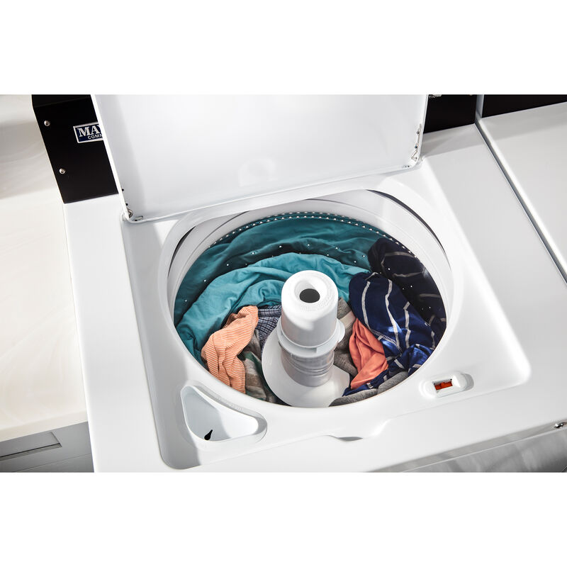 Maytag 27 in. 3.5 cu. ft. Top Load Washer with Dual-Action Agitator & Power Wash Cycle - White, , hires
