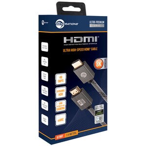 Generations Ultra-Premium Series 8 FT. 48 GBPS High-Speed HDMI Cable - Gray/Black, , hires