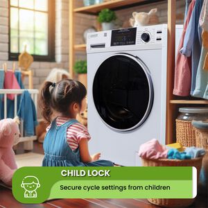 Equator 24 in. 1.9 cu. ft. Electric Front Load Vented/Ventless All-in-One Washer/Dryer Combo with Sanitize Cycle & Sensor Dry - White, White, hires