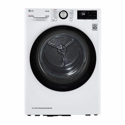 LG 24 in. 4.2 cu. ft. Ventless Electric Dryer with 14 Dryer Programs, Wrinkle Care & Sensor Dry - White | DLHC1455W