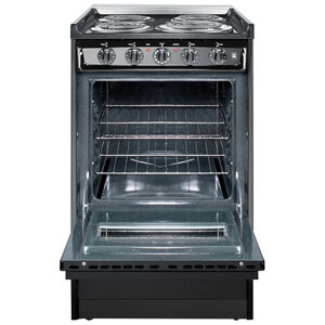 Summit 20 in. 2.4 cu. ft. Slide-In Electric Range with Coil Burners - Black, , hires