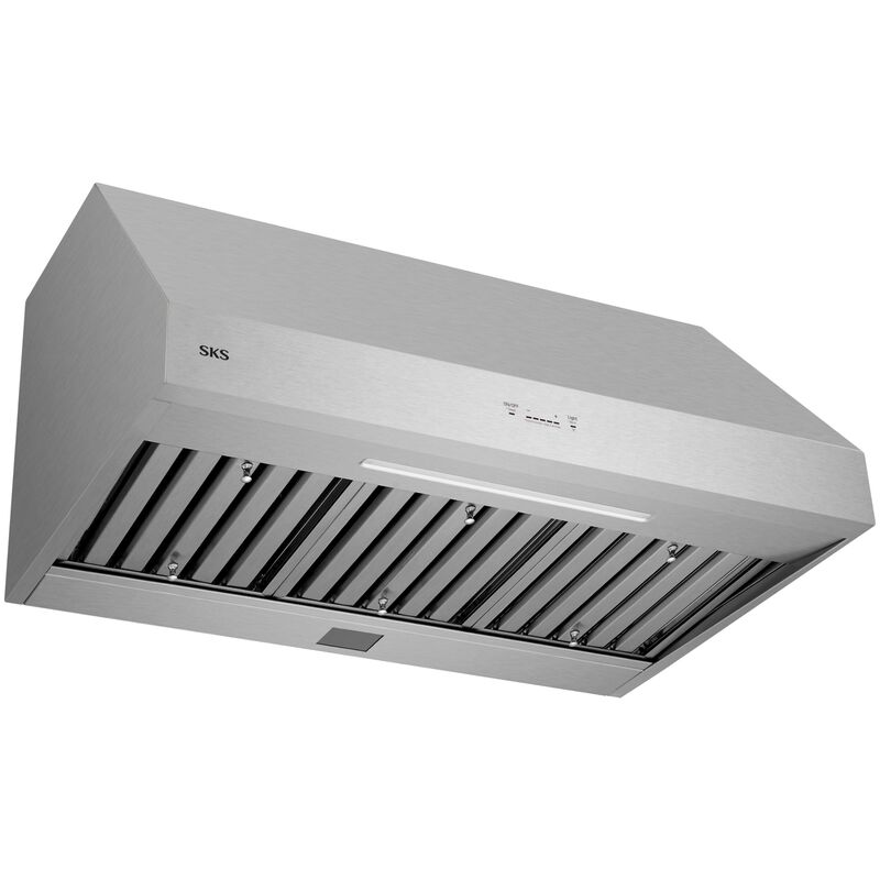 SKS 36 in. Smart Ducted Canopy Pro Style Range Hood with 650 CFM, 5 Fan Speeds & 1 LED Light - Stainless Steel, , hires