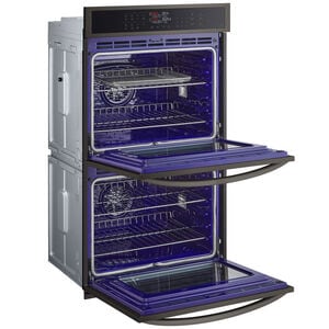 LG 30 in. 9.4 cu. ft. Smart Front Control Electric Double Wall Oven with Standard Convection - PrintProof Black Stainless Steel, , hires