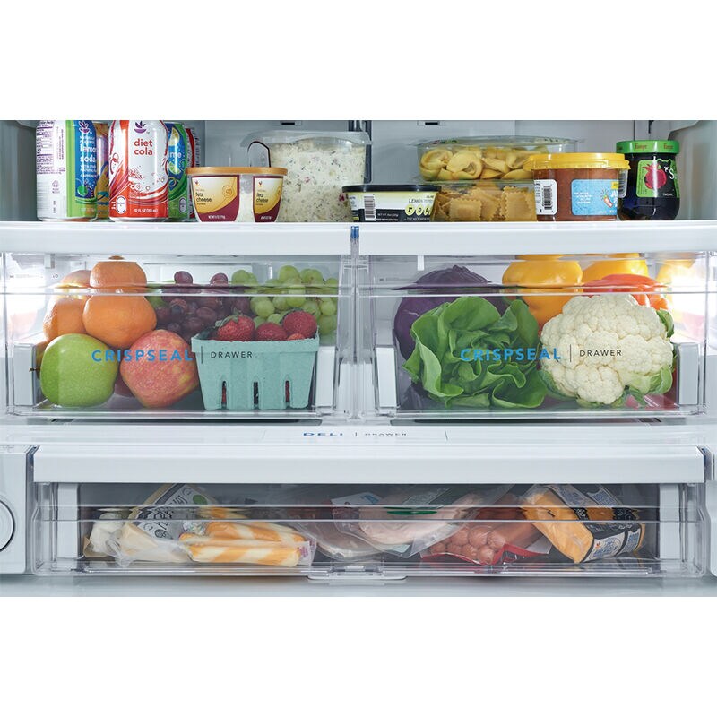 Frigidaire 36 in. 22.6 cu. ft. Counter Depth French Door Refrigerator with Ice & Water Dispenser - Stainless Steel, , hires