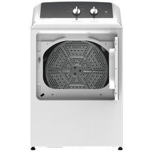 GE 27 in. 6.2 cu. ft. Electric Dryer with Aluminized Alloy Drum - White, , hires