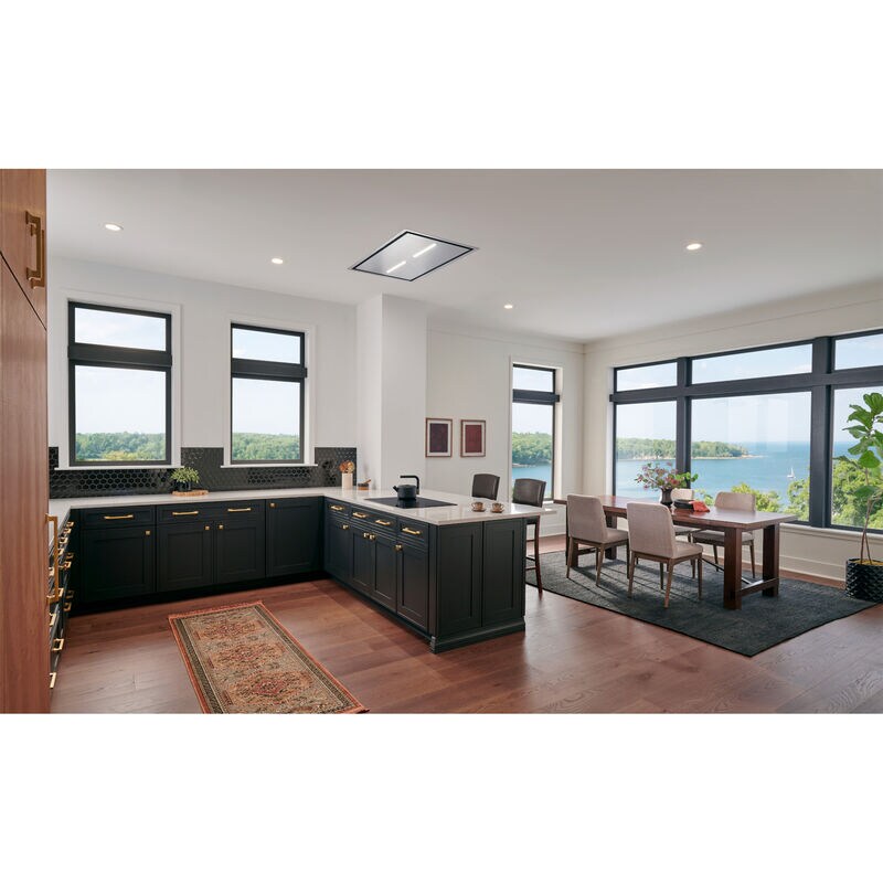 Best HBC1 SERIES 43 in. Ducted Ceiling Style Range Hood with 4 Fan Speeds & 2 LED Lights - Stainless Steel, , hires