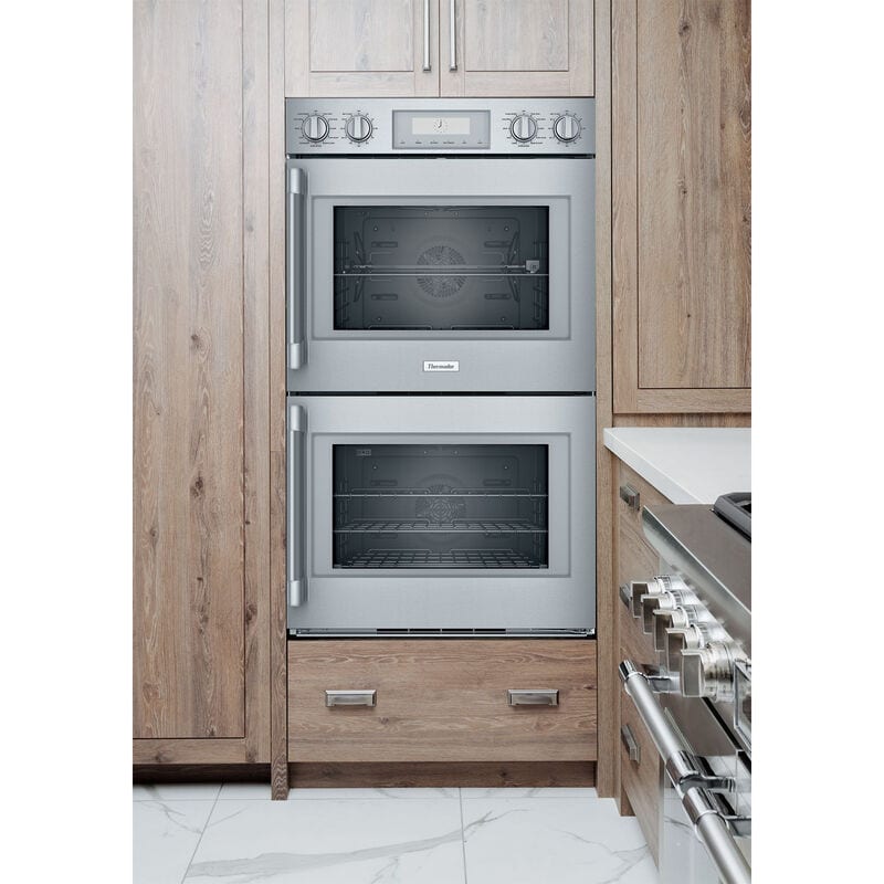 Thermador Professional Series 30 in. 9 cu. ft. Smart Top Control Electric Double Wall Oven with True European Convection - Stainless Steel, , hires