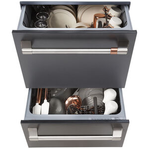 Cafe 24 in. Top Control Flush-Mount Dishwasher Drawer with 49 dBa Sound Level - Matte Black, , hires