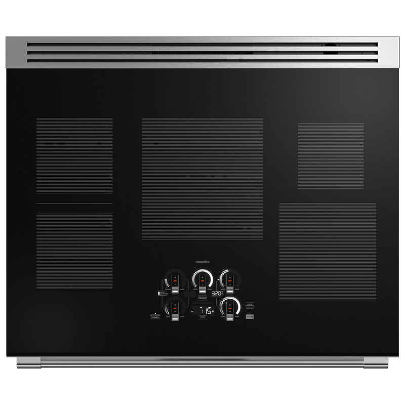 Monogram 36 in. 5.7 cu. ft. Smart Air Fry Convection Oven Slide-In Electric Range with 5 Induction Zones - Stainless Steel, , hires