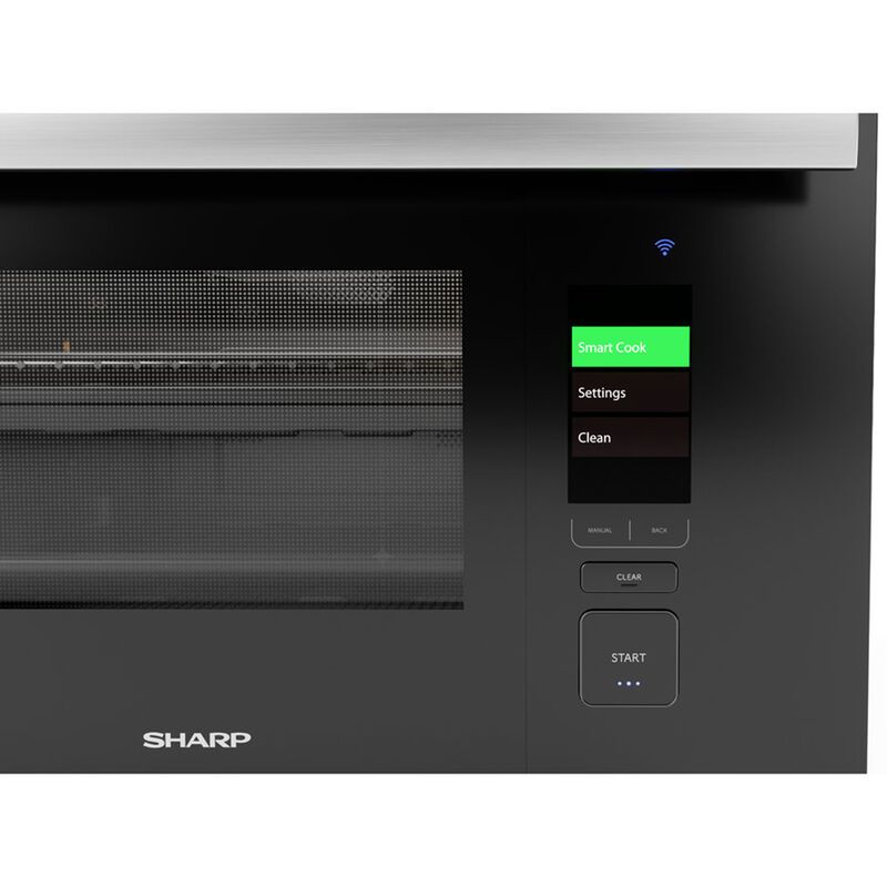Sharp 24 in. 1.1 cu. ft. Electric Smart Wall Oven with Standard Convection & Steam Clean - Stainless Steel, , hires