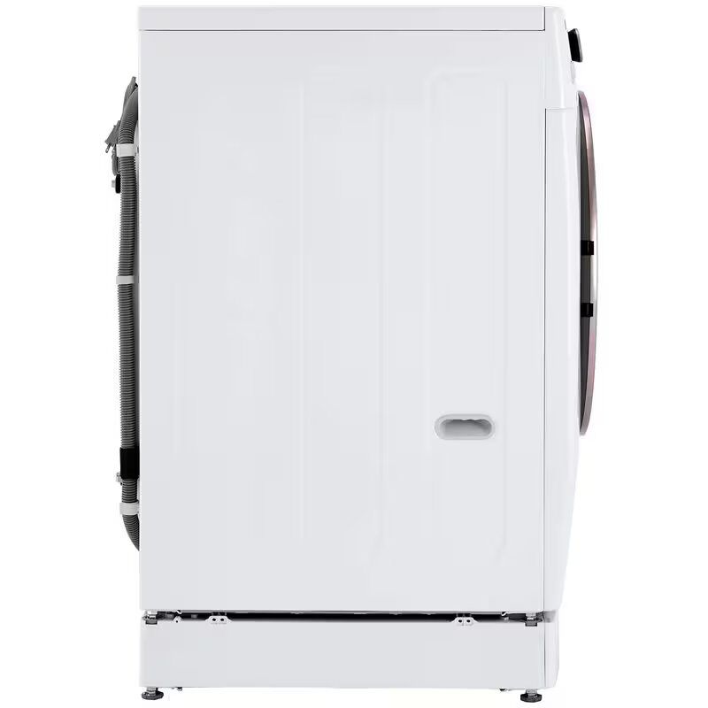LG 27 in. 4.5 cu. ft. Smart Stackable Front Load Washer with TurboWash 360, Sanitize & Steam Wash Cycle - White, White, hires