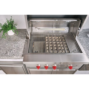 Wolf 36 in. 3-Burner Built-In Natural Gas Grill with Rotisserie, Sear Burner & Smoker Box - Stainless Steel, , hires