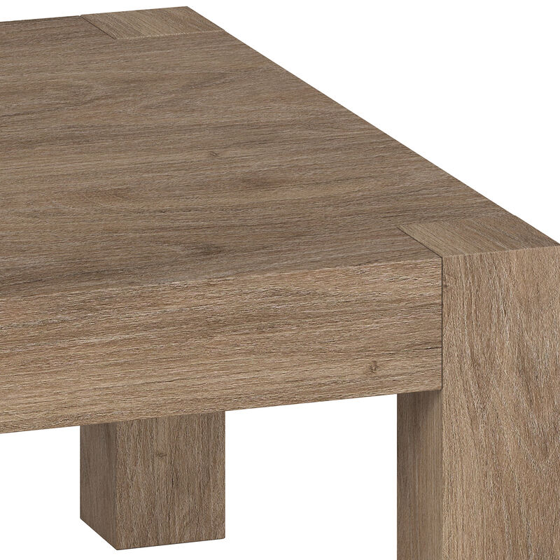 Hudson & Canal Langston 34" Wide Square Coffee Table - Antiqued Gray Oak, , hires