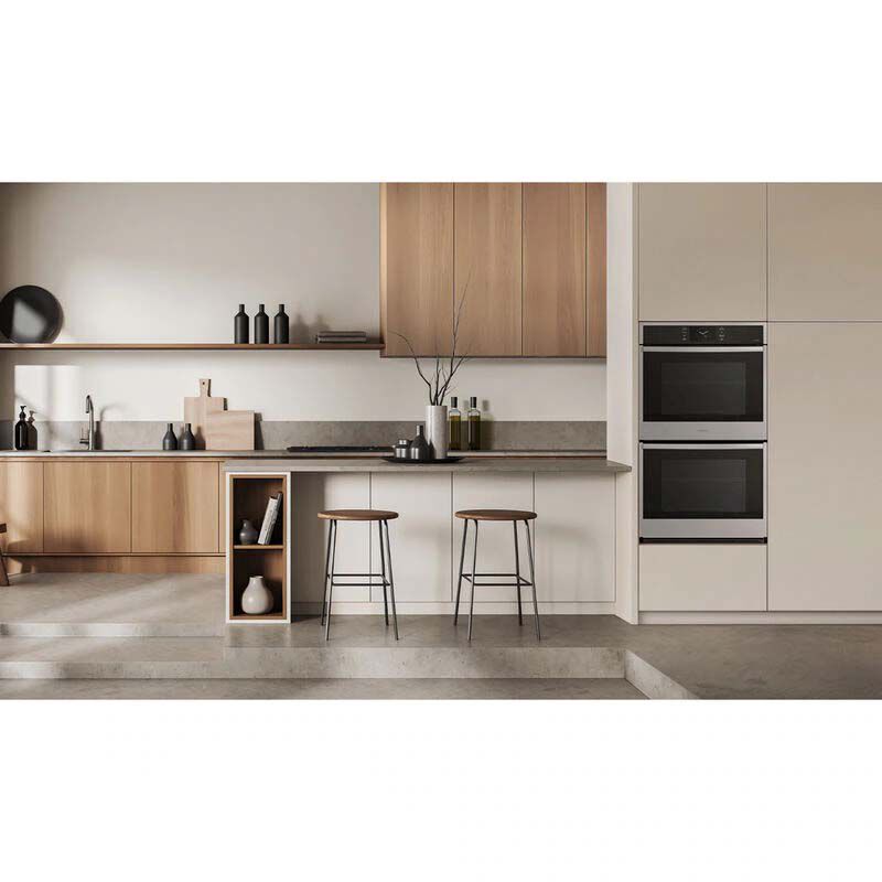 Samsung 30 in. 10.2 cu. ft. Smart Top Control SteamElectric Double Wall Oven with Dual Convection - Stainless Steel, , hires