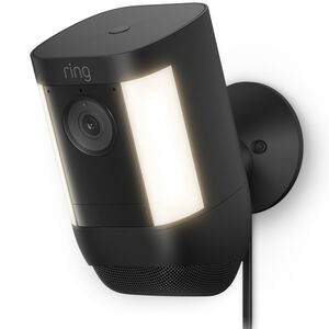 Ring - Spotlight Cam Pro Outdoor 1080p Plug-In Surveillance Camera - Black