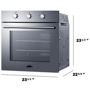 Summit 24 in. 2.3 cu. ft. Gas Single Wall Oven with Standard Convection - Stainless Steel, , hires