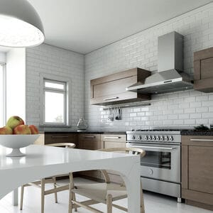 XO 36 in. Convertible Chimney Style Range Hood with 600 CFM, 3 Fan Speeds & 2 LED Lights - Stainless Steel, , hires