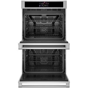 Monogram Statement Series 30 in. 10 cu. ft. Smart Top Control SpeedElectric Double Wall Oven with True European Convection - Stainless Steel, , hires