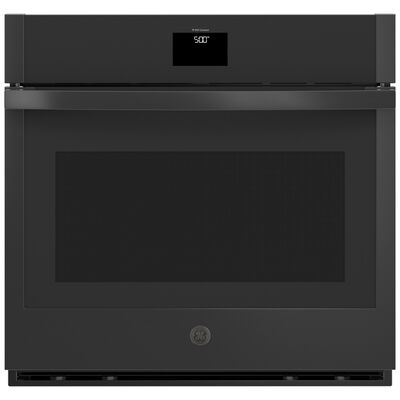 GE 30 in. 5.0 cu. ft. Electric Smart Wall Oven with True European Convection & Self Clean - Black | JTS5000DVBB