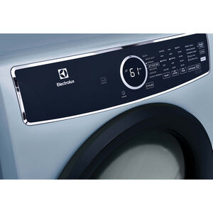 Electrolux 400 Series 27 in. 8.0 cu. ft. Stackable Gas Dryer with Luxury-Quiet Sound System, Sanitize Cycle, Steam Cycle & Sensor Dry - Glacier Blue, Glacier Blue, hires