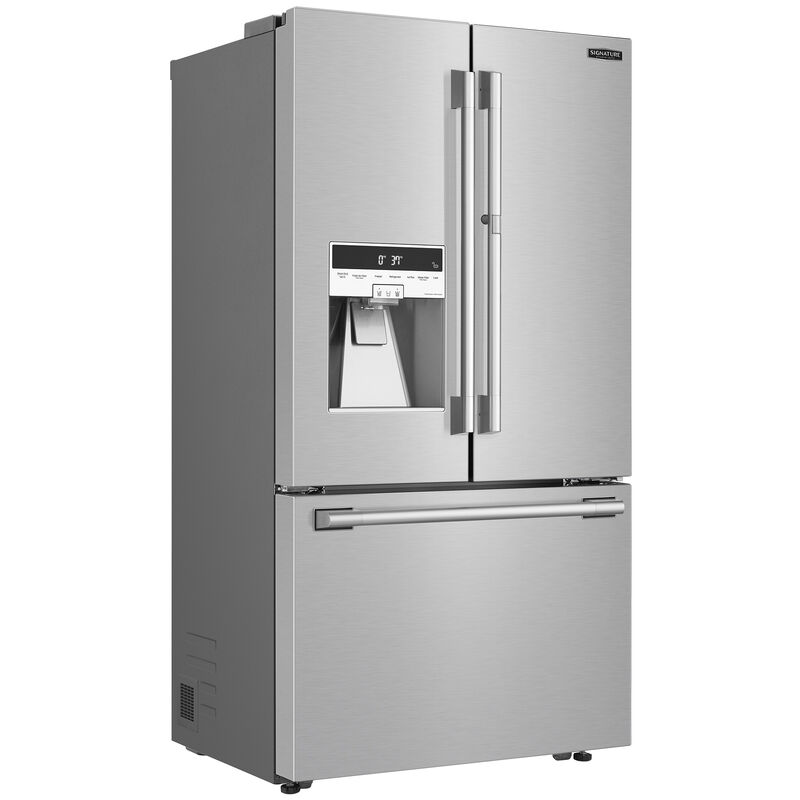 Signature Kitchen Suite 36 in. 23.5 cu. ft. Smart Counter Depth French Door Refrigerator with Ice & Water Dispenser - Stainless Steel, , hires
