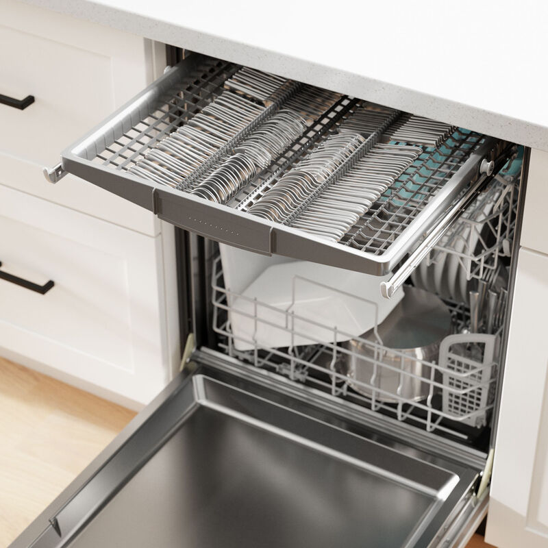 Bosch 300 Series 24 in. Smart Built-In Dishwasher with Top Control, 46 dBA Sound Level, 16 Place Settings, 8 Wash Cycles & Sanitize Cycle - Custom Panel Ready, Custom Panel Required, hires