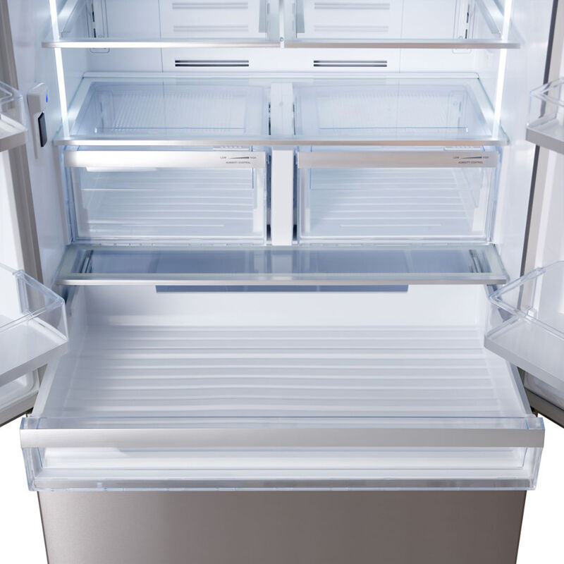 Viking 3 Series 36 in. 19.9 cu. ft. Counter Depth French Door Refrigerator with Internal Water Dispenser - Stainless Steel, , hires