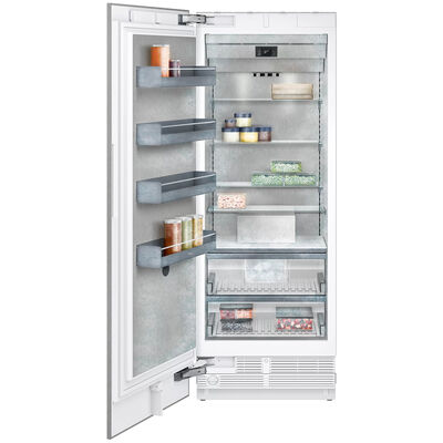 Gaggenau 400 Series 30" 15.8 Cu. Ft. Built-In Upright Smart Freezer with Ice Maker, Adjustable Shelves & Digital Control - Custom Panel Ready | RF471705